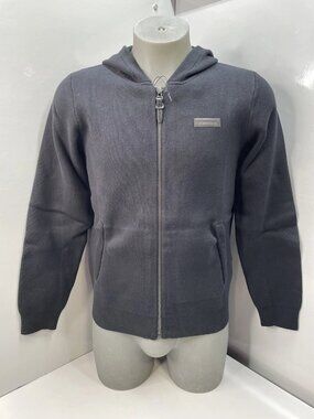 Trek Mens/Womens Hoodie Black Size M Full Zip Waterloo Ribbed Trim Cotton Blend